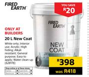 Fired Earth 20Ltr New Coat