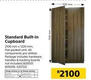 Builders Standard Built-In Cupboard 2100mm x 1220mm