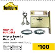 Builders 6 Lever Security Gate Lock