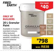 Fired Earth 20Ltr Granular Paint