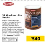 Fired Earth 5Ltr Woodcare Ultra Varnish Sunproof