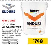 Duram 20Ltr Endure All Weather Matt