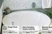 170Ltr Tango Oval Bath-450mm x 950mm x 1800mm