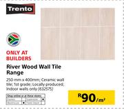 River Wood Wall Tile Range-250mm x 400mm Per Sqm