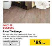 River Tile Range-430mm x 430mm Per Sqm