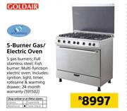 Goldair 5 Burner Gas/Electric Oven