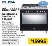 Elba Freestanding Gas/Electric 5 Burner