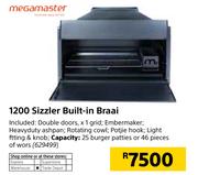 Megamaster 1200 Sizzler Built In Braai