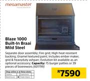 Megamaster Blaze 1000 Built In Braai Mild Steel