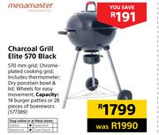 Megamaster Charcoal Grill Elite 570 Black