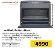 Megamaster 1m Black Built In Braai