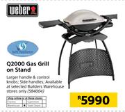 Weber Q2000 Gas Grill On Stand