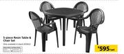 5 Piece Resin Table & Chair Set-Per Set