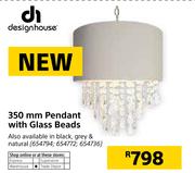 Design House 350mm Pendant With Glass Beads