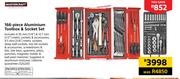 Mastercraft 166 Piece Aluminium Toolbox & Socket Set