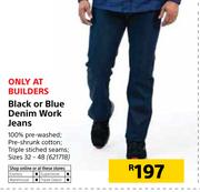 Beck Black Or Blue Denim Work Jeans