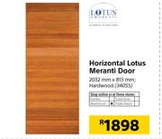 Lotus Horizontal Meranti Door-2032mm x 813mm