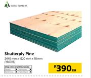 York Timbers Shutterply Pine 2440mm X 1220mm X 18mm- Each