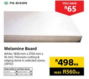 PG Bison Melamine Board White-1830mm X 2750mm X 16mm