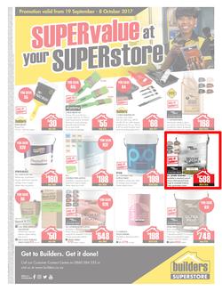 Builders Willowvale : Super Value At Your Superstore (19 Sep - 8 Oct 2017), page 1