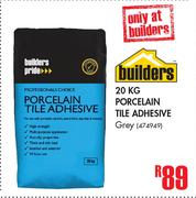 Builders Porcelain Tile Adhesive Grey-20Kg