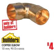 Builders Copper Elbow 15mm 90D
