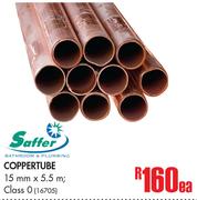 Saffer Coppertube 15mm x5.5m, Class 0-Each