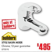 Builders Style Basin Mixer