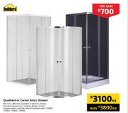 Builders Quadrant Or Corner Entry Shower-885mm x 885mm Each