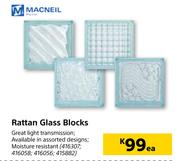 Macneil Rattan Glass Blocks-Each