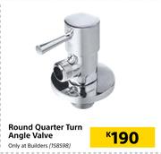 Round Quarter Turn Angle Valve