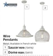 Bright Star Lighting Wire Pendants Saucer