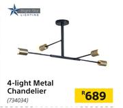 Bright Star Lighting 4 Light Metal Chandelier
