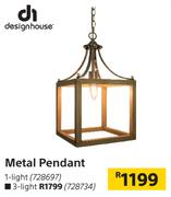 Design House Metal Pendant 1 Light