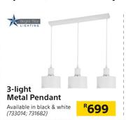 Bright Star Lighting 3 Light Metal Pendant