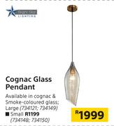 Bright Star Lighting Cognac Glass Pendant Large