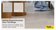 Lennox Glazed Porcelain Floor Tile Range 600mm x 600mm-Per Sqm