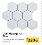 Dust Hexagonal Tiles 335mm x 280mm-Per Pack