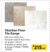 Obsidian Floor Tile Range 600mm x 600mm-Per Sqm