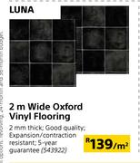 Luna 2m Wide Oxford Vinyl Flooring-Per Sqm