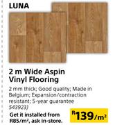 Luna 2m Wide Aspin Vinyl Flooring-Per Sqm