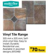 Multi Flor Vinyl Tile Range 305mm x 305mm-Per Box