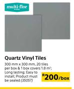 Multi Flor Quartz Vinyl Tiles 300mm x 300mm-Per Box