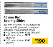 Builders 45mm Ball Bearing Slides 400mm x 45mm