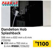Parrot Products Dandelion Hob Splashback 898mm x 700mm x 6mm