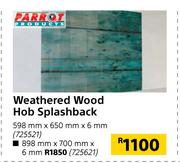 Parrot Products Weathered Wood Hob Splashback 898mm x 700mm x 6mm