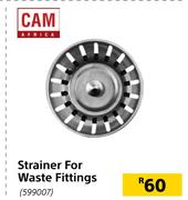 Cam Strainer For Waste Fittings