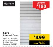 Dortello Cairo Internal Door-2032m x 813mm x 40mm