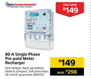 Recharger 80A Single Phase Pre Paid Meter 