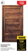Horizontal Pine Pivot Door-2.1m (h) x 1.2m (w)